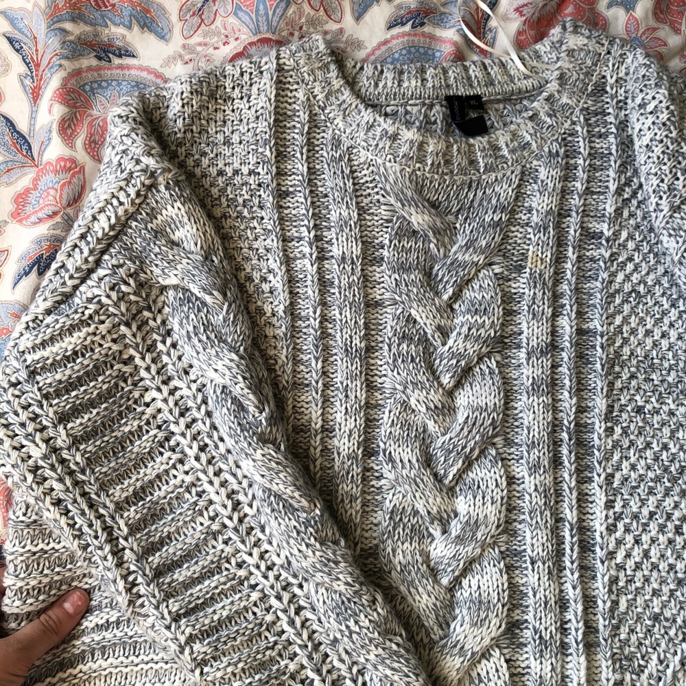 Cable knit sweater